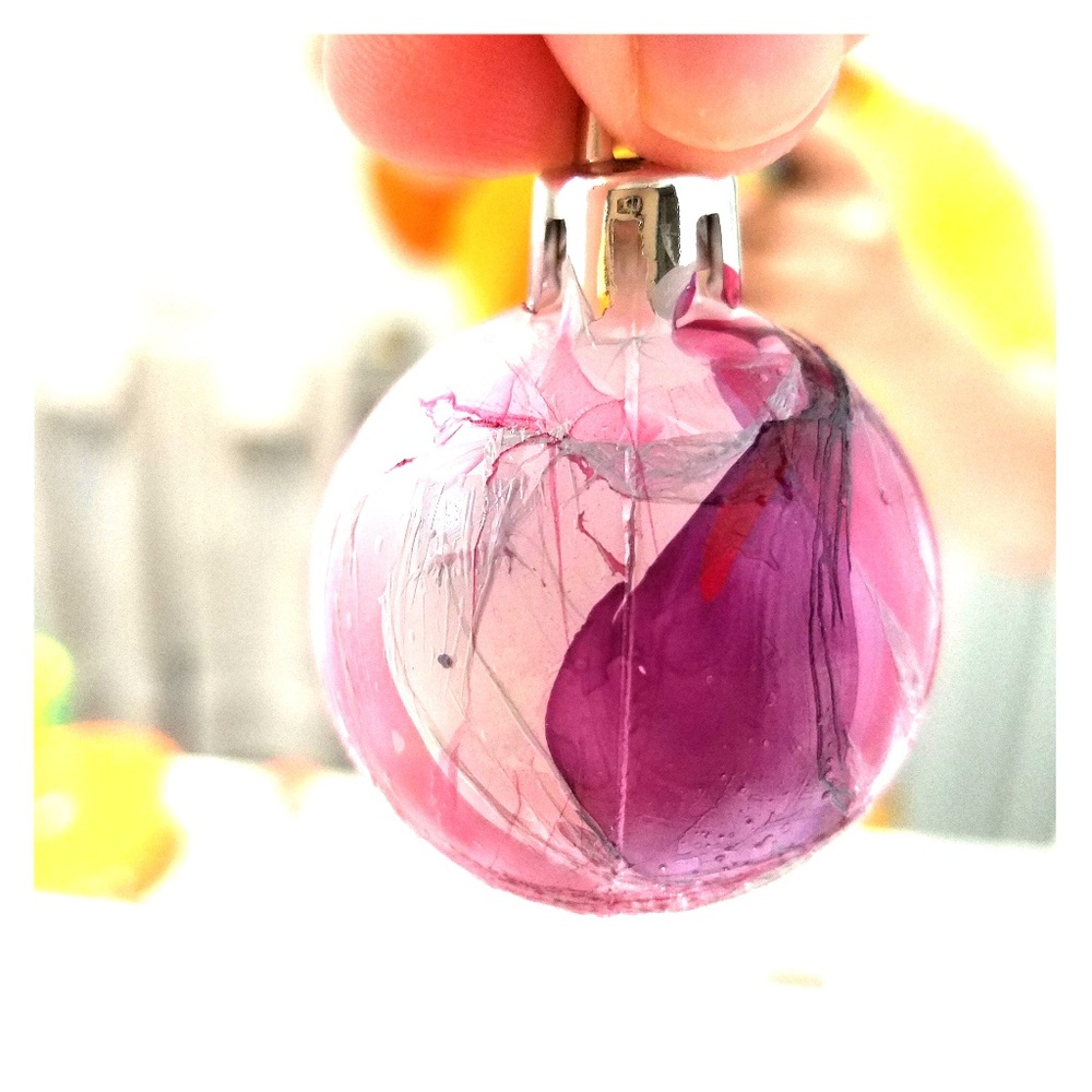 Swirled Nail Polish Art Ornament